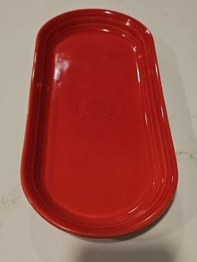 Fiesta Ware 12" Bread Tray Plate Scarlet Red Made In USA EUC